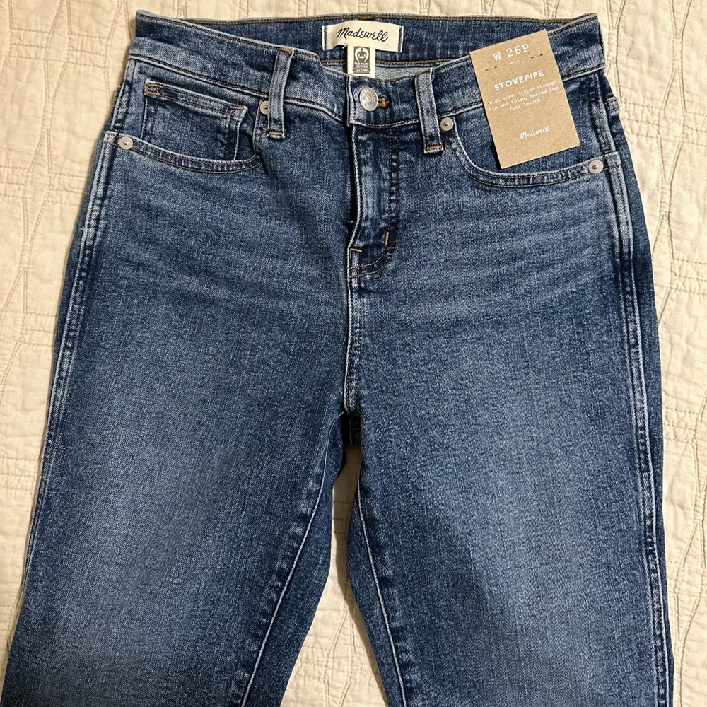 Madewell Stovepipe Petite Jeans, Size 26P, NWT